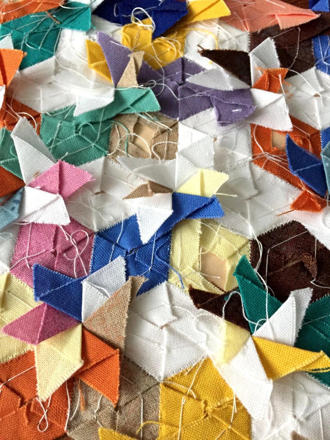 English Paper Piecing Anleitung Teil 2 - Mini Wandquilt aus Rauten