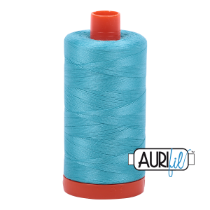 Baumwoll-Garn - Aurifil - 50wt/1300m - Bright Turquoise - MK50SP5005