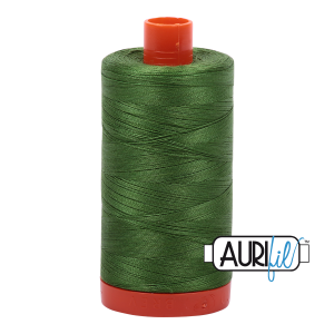 Baumwoll-Garn - Aurifil - 50wt/1300m -Dark Grass Green - MK50SP5018