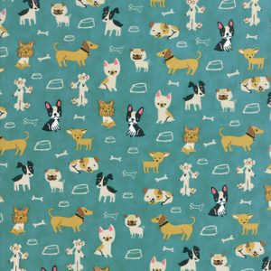 Moda - Woof Woof Meow - Dogs Turquoise - 20562 16