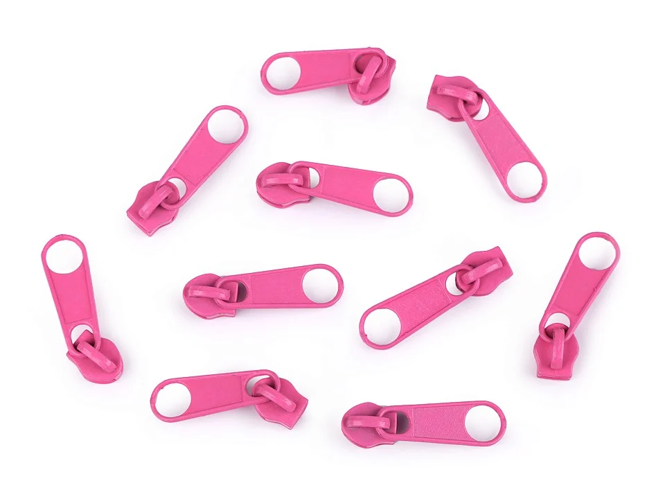 Reißverschluß-Schieber für 3 mm Endlos-Reißverschluß - Rosa