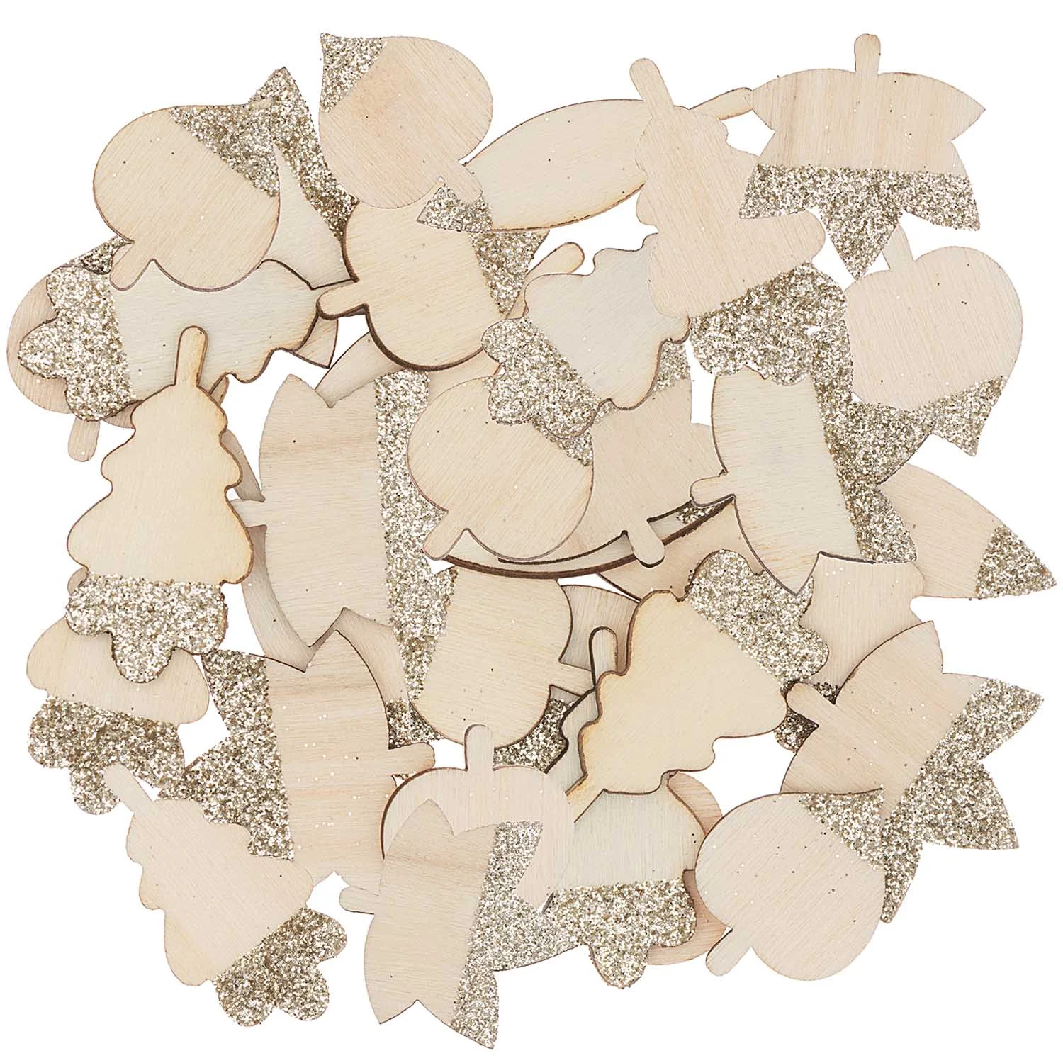 Ohhh! Lovely! - Streu-Deko Blätter aus Holz mit Gold-Glitter - 7040.28.69
