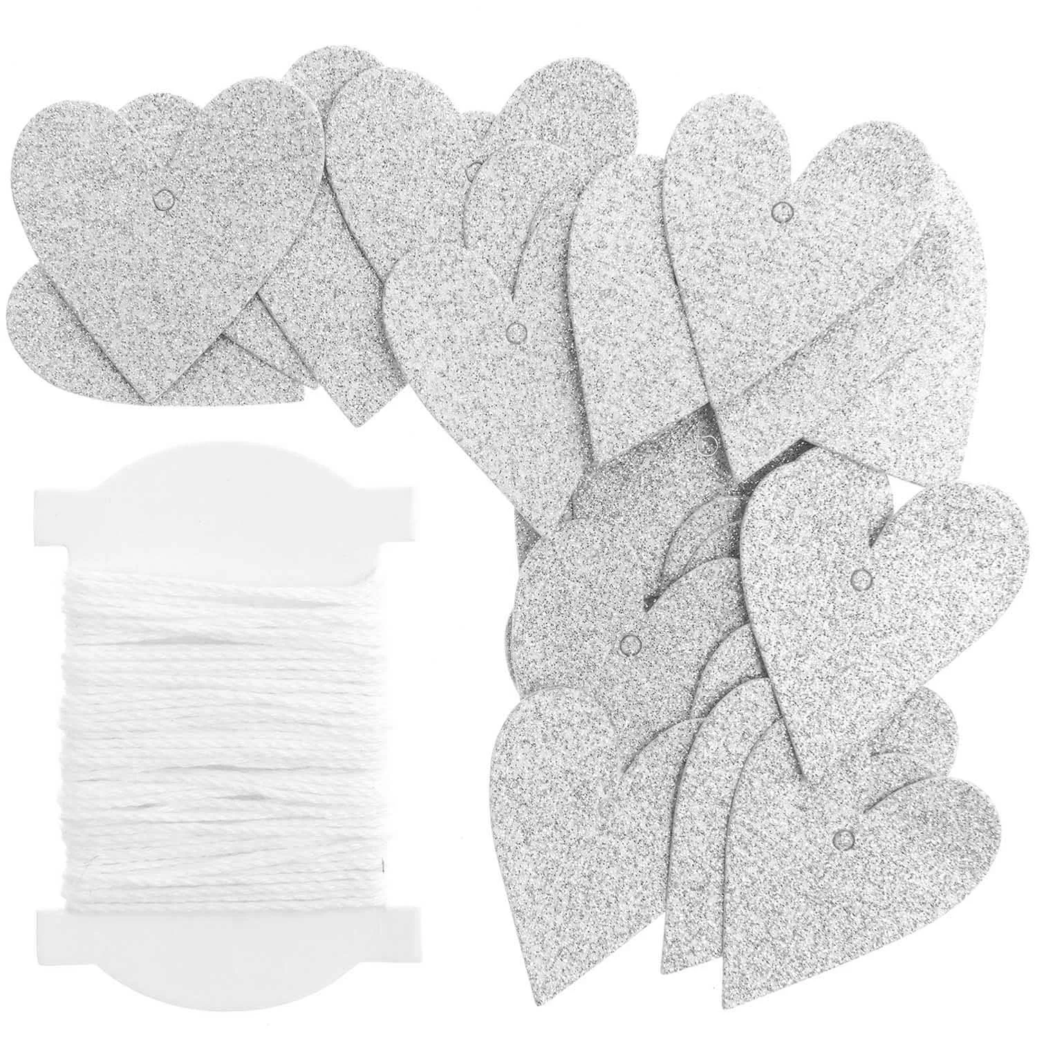 Paper Poetry - Papieranhänger Herzen - Glitter Silber - 99001.22.28