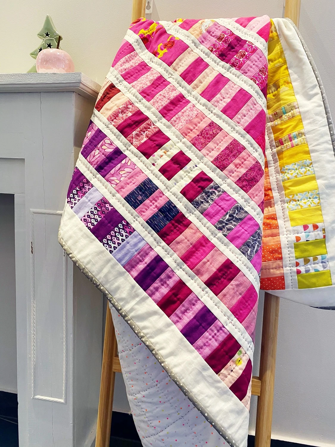 Patchwork-Decke Quilt "Pretty in Pink"