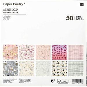 Paper Poetry - Origami Papier - Crafted Nature - 15 x 15 cm, 50 Blatt - 99001.78.49