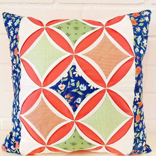 Patchwork Kissenhülle "Cathedral Window"