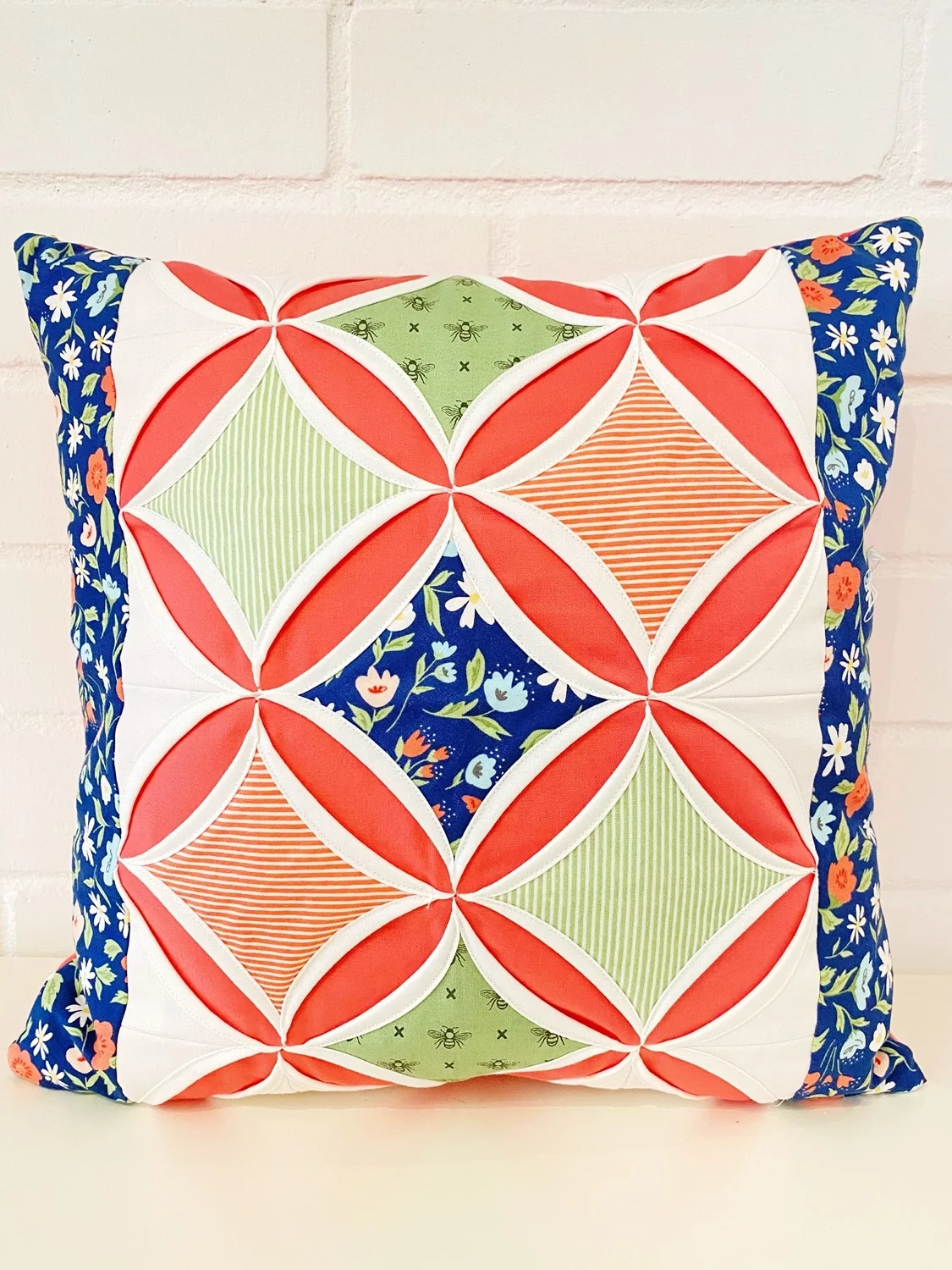Patchwork Kissenhülle "Cathedral Window"
