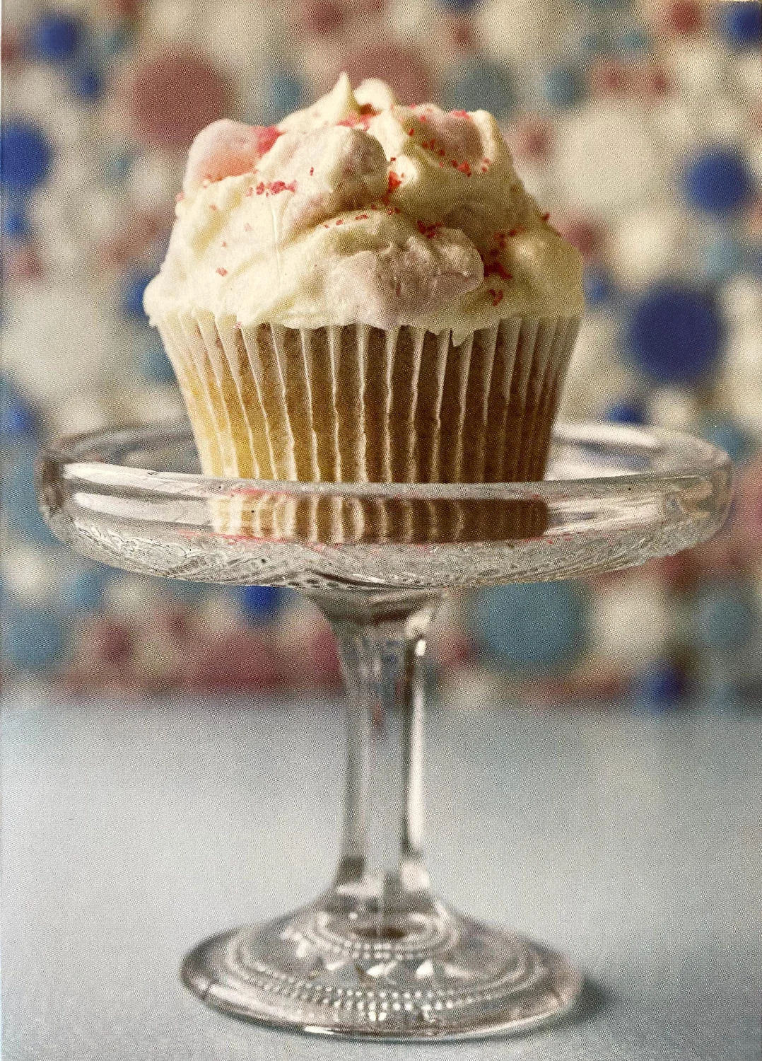 Grußkarte - Marshmallow Cupcakes - mit Rezept der Hummingbird Bakery