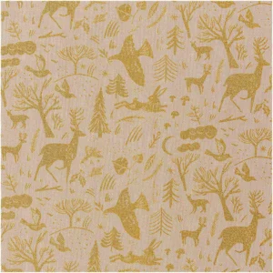 Rico - Baumwoll-Canvas - Winterwald - natur / gold - 18949.16.92