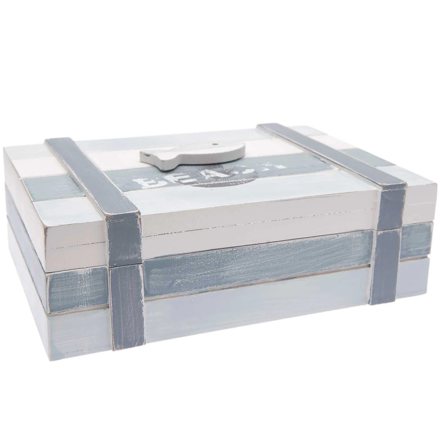 Maritime Holzschatulle mit Fisch - Rico Design - 7040-33-68