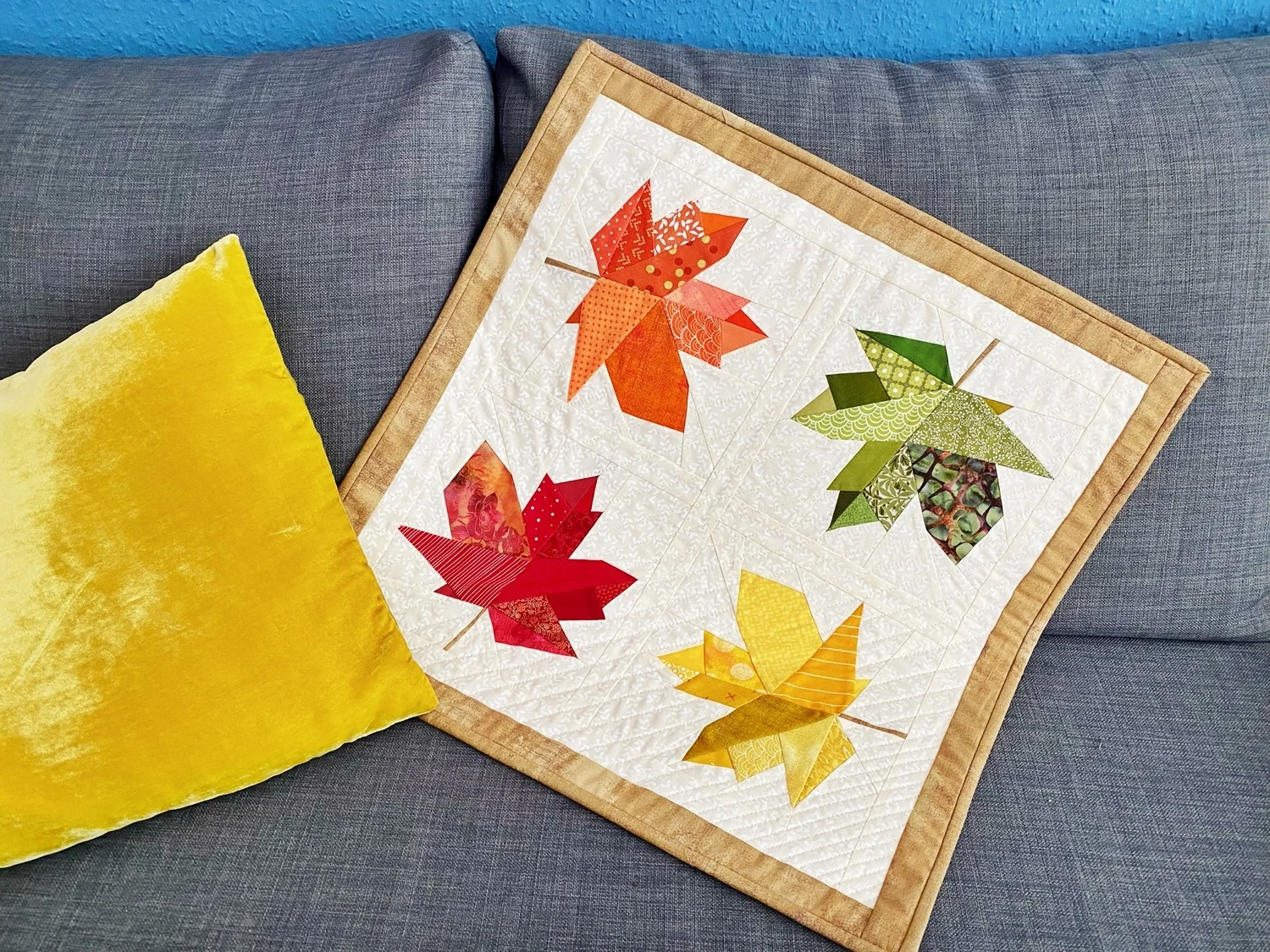 Herbstlicher Miniquilt - Foundation Paper Piecing Vorlage