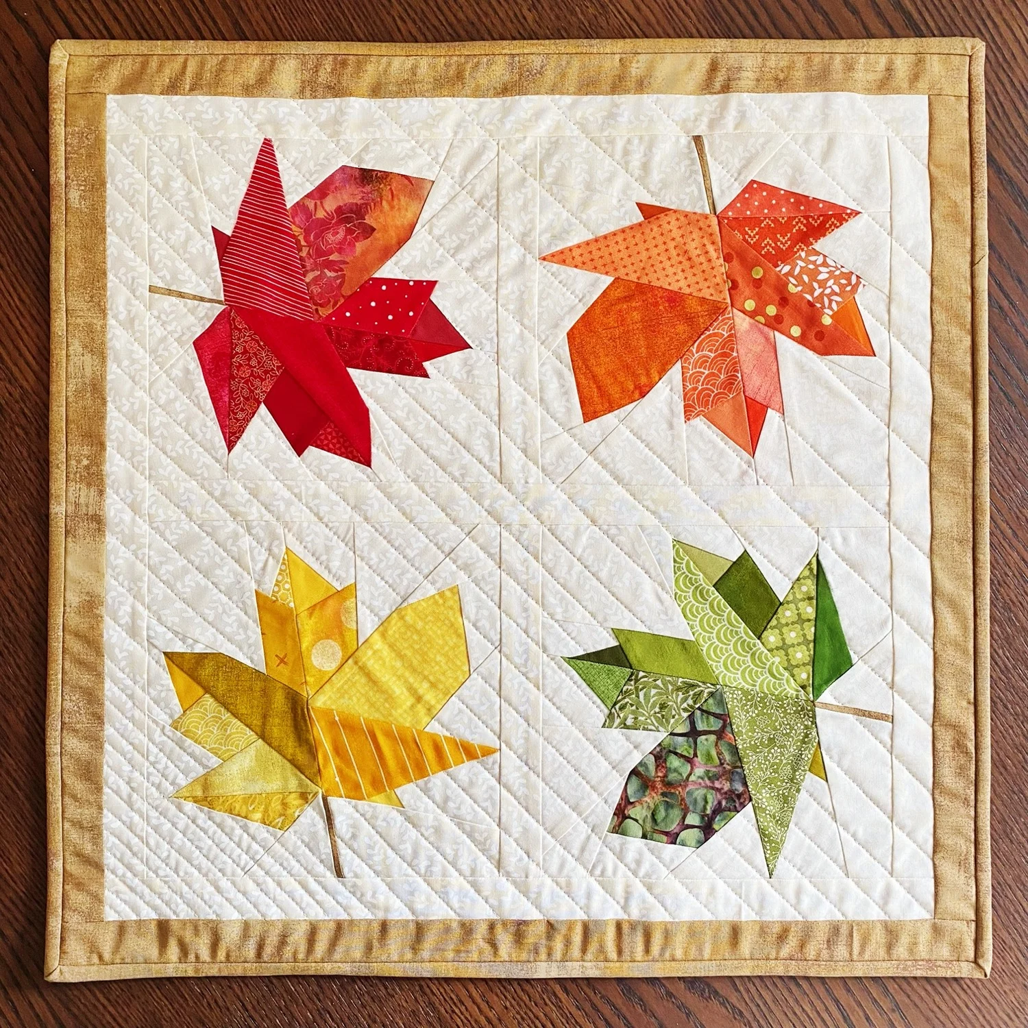 Herbstlicher Miniquilt - Foundation Paper Piecing Vorlage