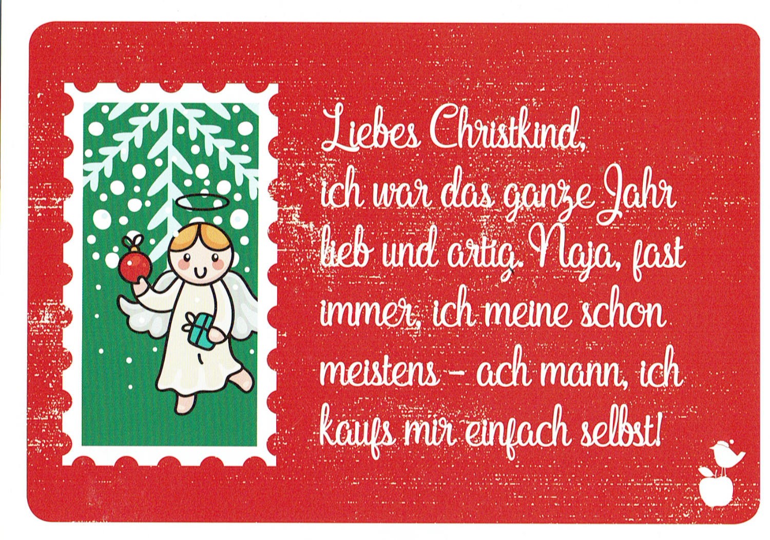 Postkarte Liebes Christkind … MainSpatzen Serendipity Quilts