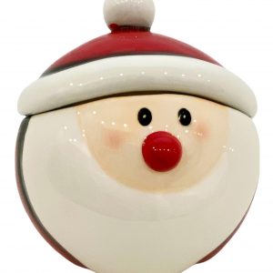 Gebäckdose aus Keramik - Weihnachtsmann