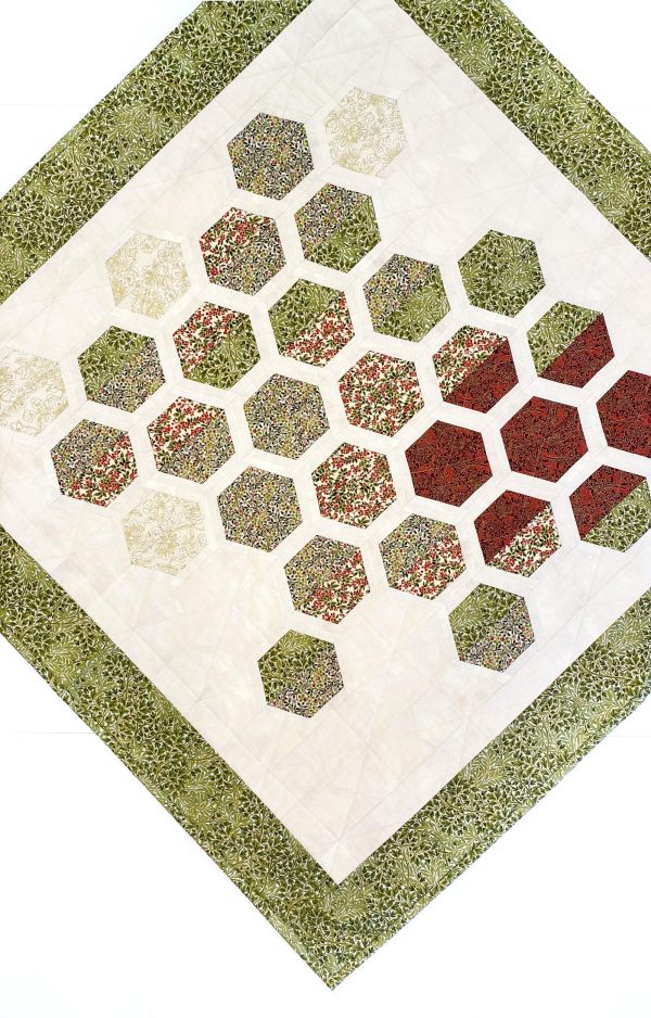 Mitteldecke / Wandquilt "Klassisch Elegant" mit Hexagonen