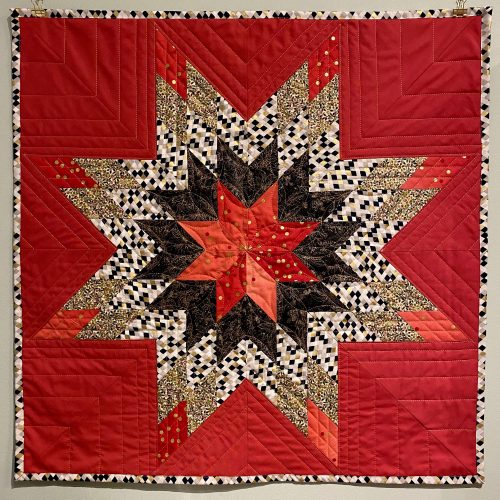 Weihnachtlicher Lone Star - als Tischdecke oder Wandquilt