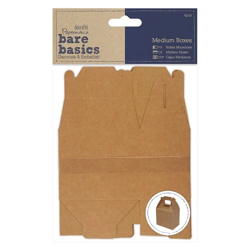 Geschenkboxen aus Kraftpapier, medium - docrafts - PMA 174022