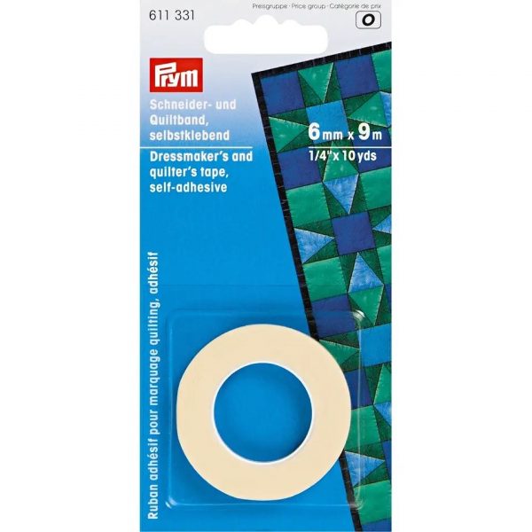 Schneider- und Quiltband, selbstklebend - 6 mm x 9 m - Prym - 611 331