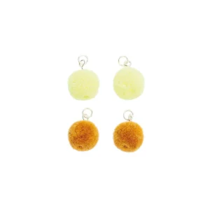 Mini-Pompons, 1,5 cm, 5 Stück - senf / neongelb - Rico - 7094.69.05