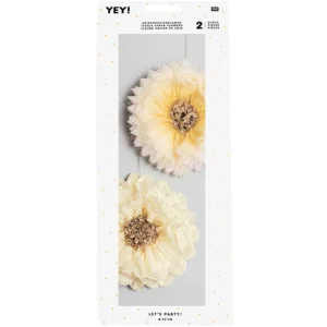 Seidenpapierblumen - Gelb, 2 Stück, 45 cm - Rico Design - 99001.68.98