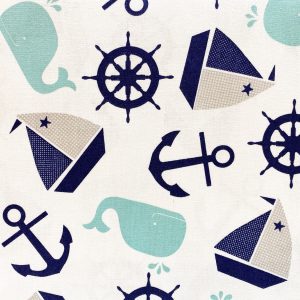 Clothworks - Nautical Treasure - Maritime Motive auf weiß