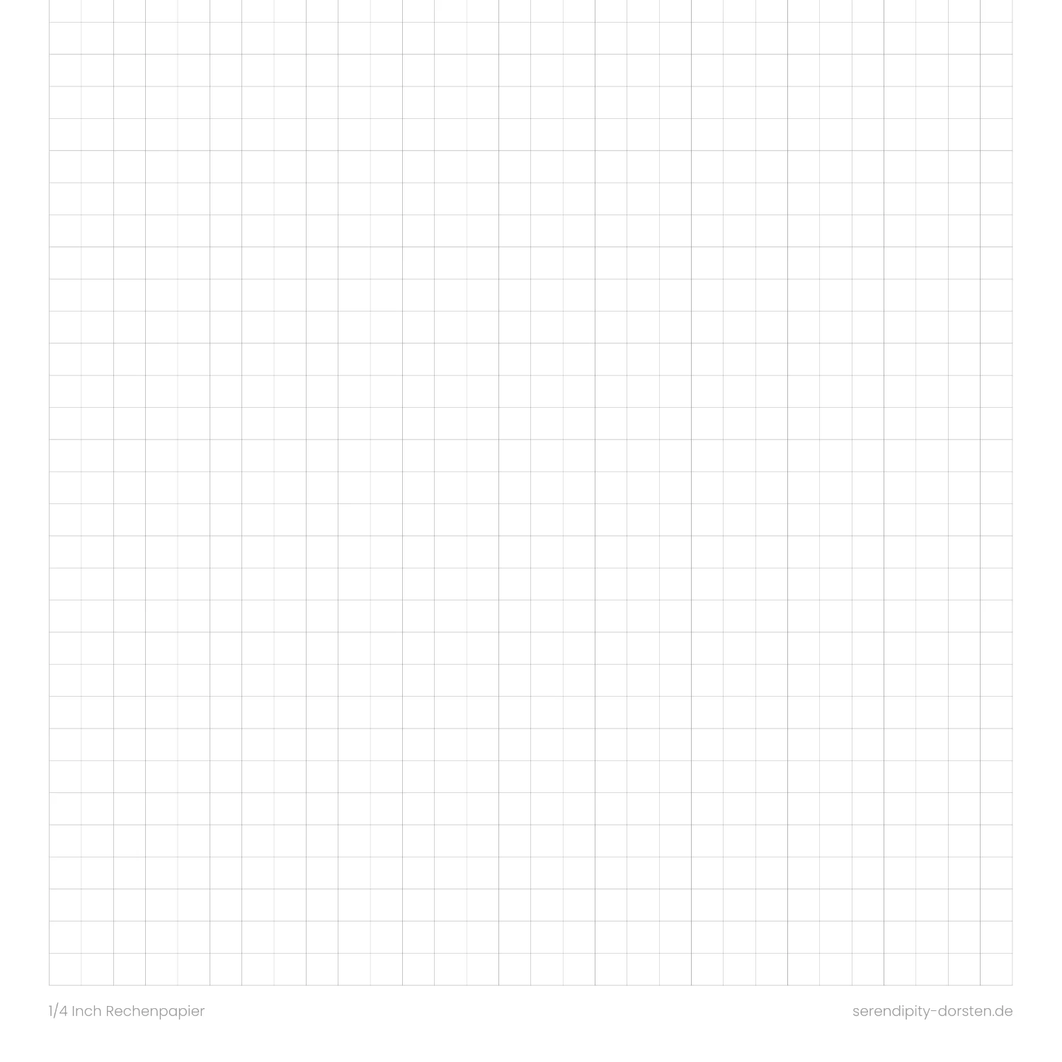 Rechenpapier-Inch