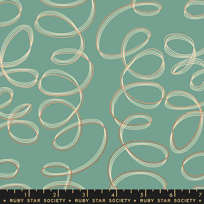 Moda - Unruly Nature - Tendrils Soft Aqua - Ruby Star Society - RS6015 20M