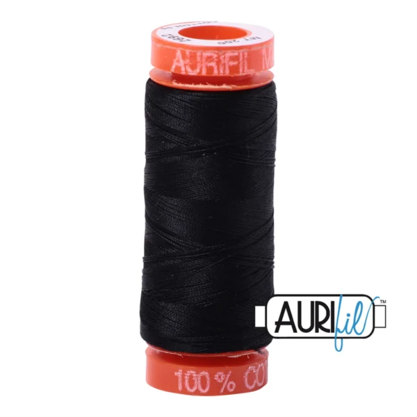 Baumwoll-Garn - Aurifil - 50wt/200m - Black - 2692