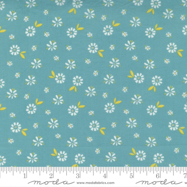Moda Fabrics - Seashore Drive - Blossom Teal - Sherri & Chelsi - 37622 18