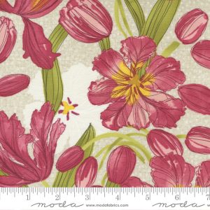 Moda Fabrics - Tulip Tango - Floral Cream - Robin Pickens - 48710 11