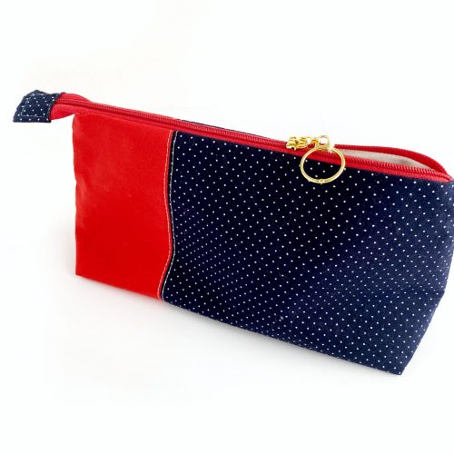 Reißverschlußtasche - navy / rot