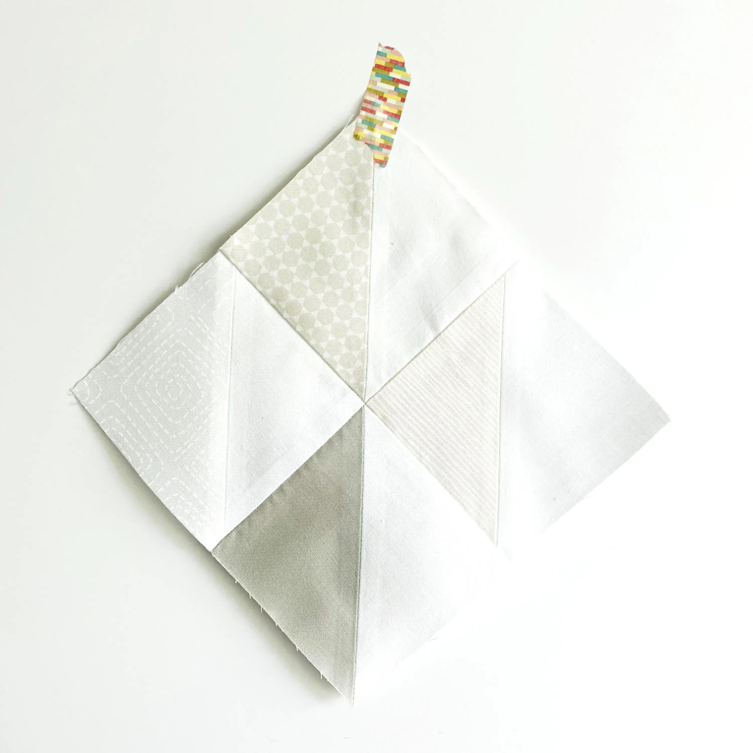 Half Square Triangle Patchwork Block
