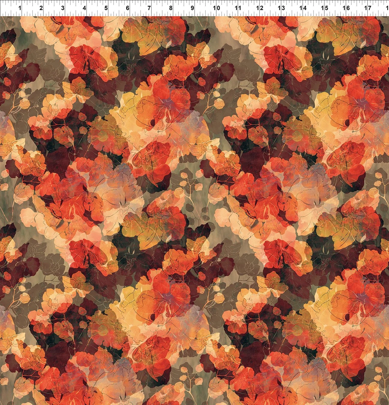 Reflections of Autumn - Autumn Bloom Multi - Jason Yenter - In the Beginning Fabrics - 11RA-1