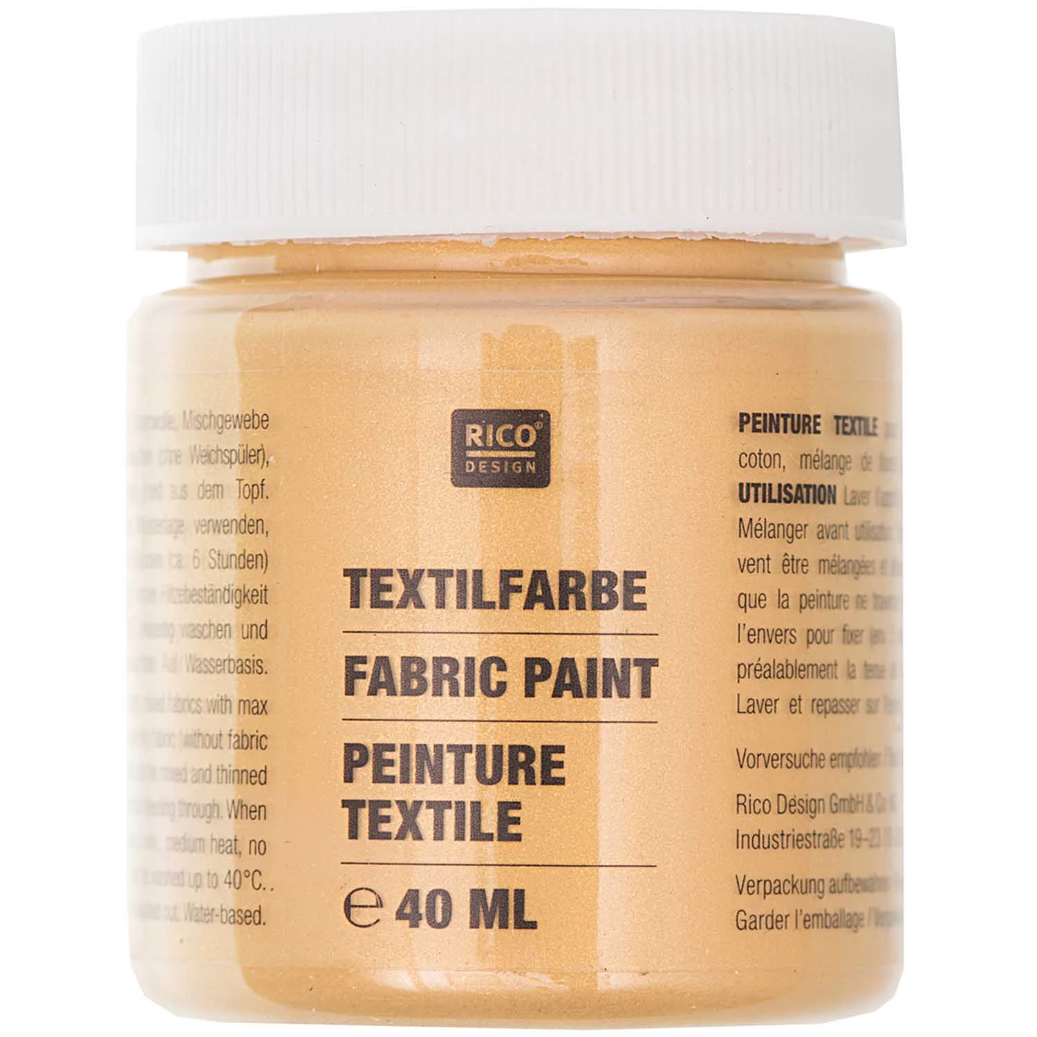 Textilfarbe gold - 40 ml - Rico Design - 7014.527