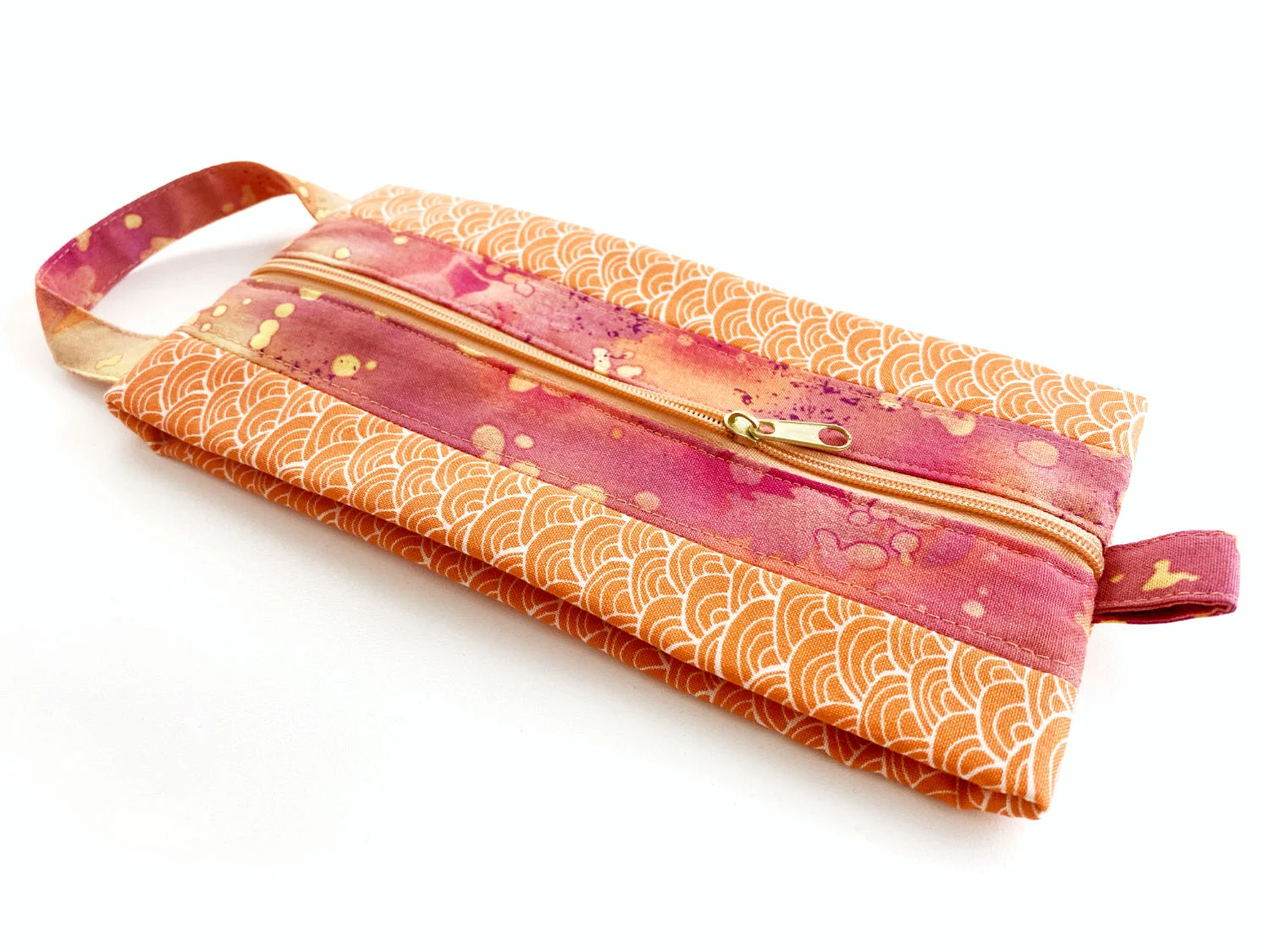 Reißverschluß-Tasche - Falttasche - Shells Coral