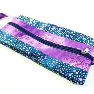 Reißverschluß-Tasche - Falttasche - Batik Baja
