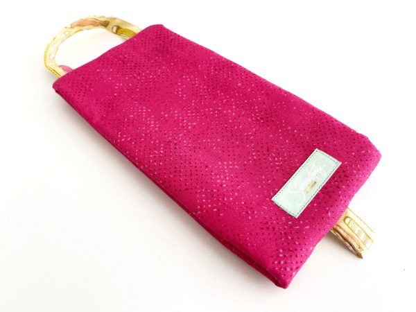 Reißverschluß-Tasche - Falttasche - Spotted Pink