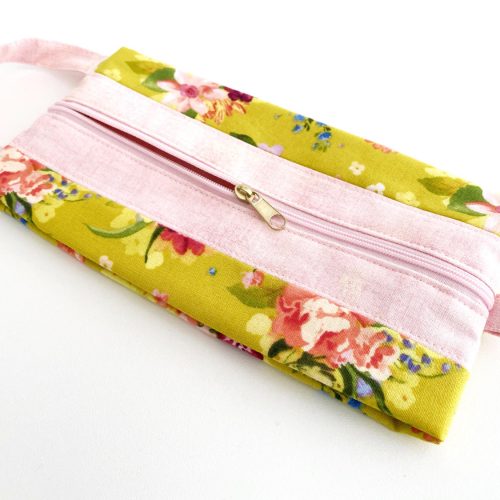 Reißverschluß-Tasche - Falttasche - Laurelwood Rose