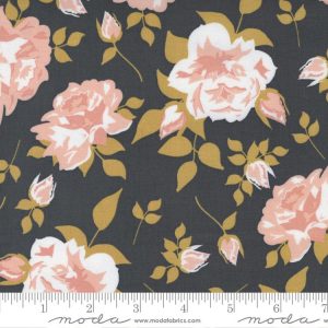 Moda - Midnight in the Garden - Vintage Roses Charcoal - Sweetfire Road - 43120 13