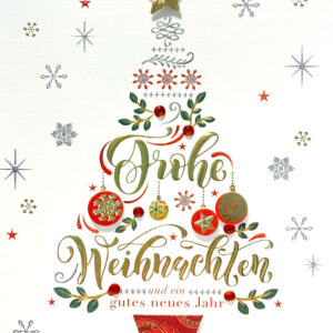 Weihnachtskarte - Frohe Weihnachten und ein gutes neues Jahr - 214-119/1