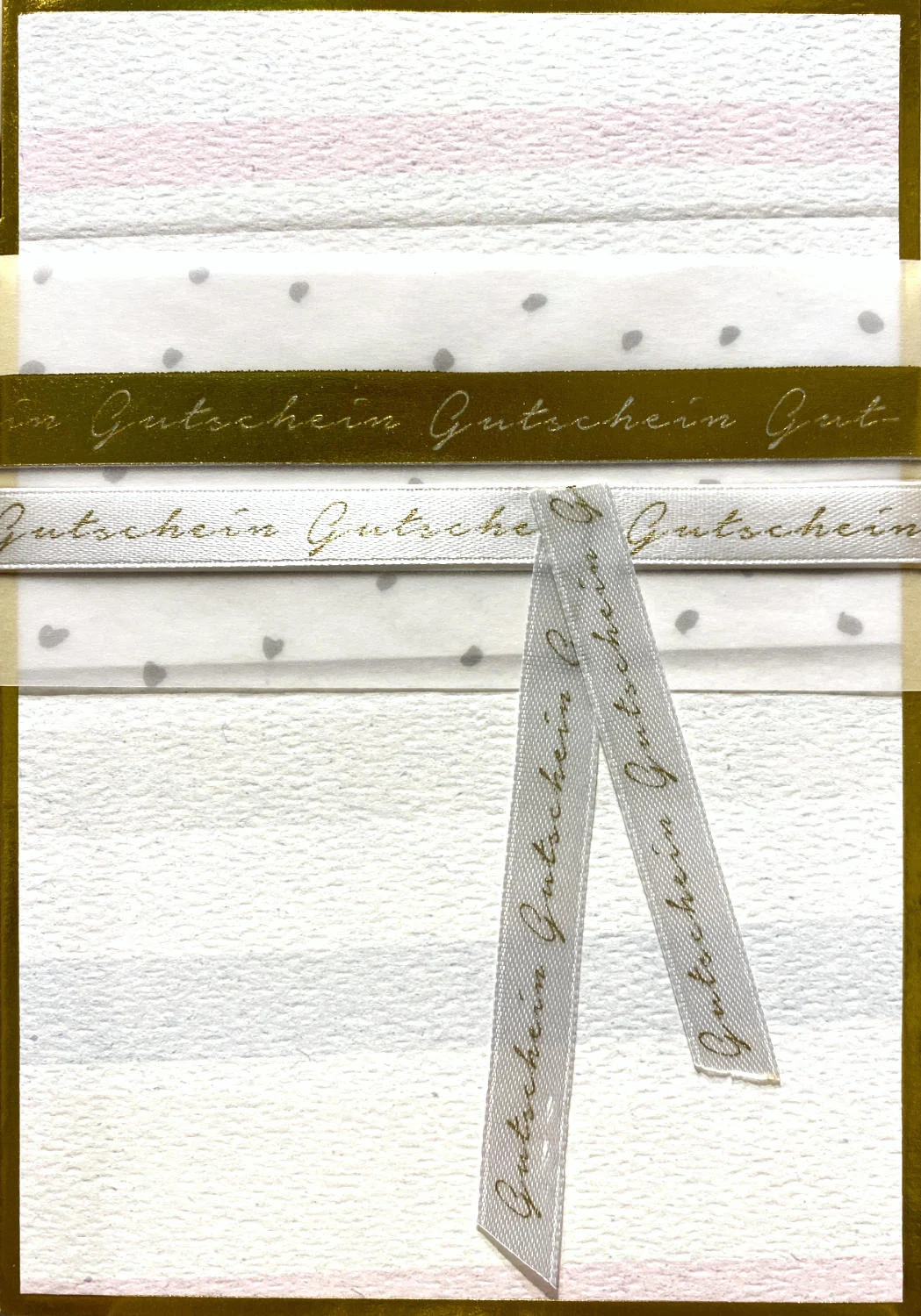 Grußkarte - Gutschein - mit Schleife - 129-031/0