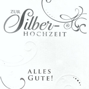 Grußkarte - Zur Silberhochzeit alles Gute - 71-023/0