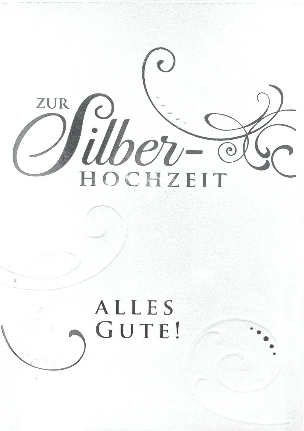 Grußkarte - Zur Silberhochzeit alles Gute - 71-023/0