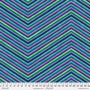 FreeSpirit - Kaffe Fassett: 85 & Fabulous - Chevron Stripe Blue - PWGP090.BLUE