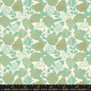 Moda - Curio - Roses Moss Metallic - Ruby Star Society - RS0063 12M