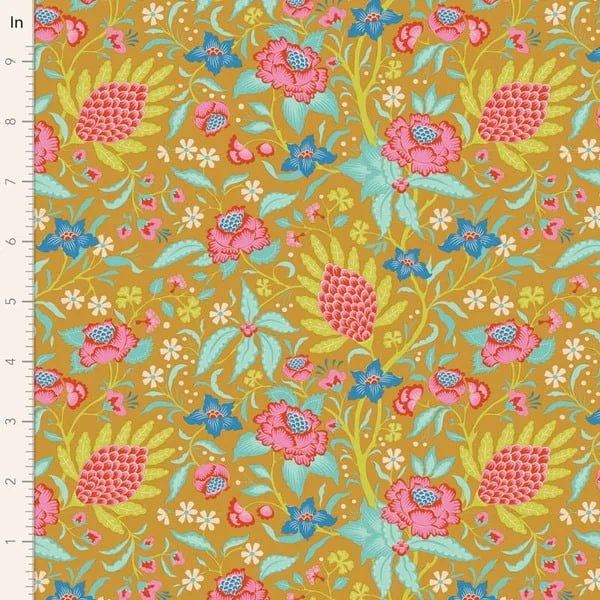 Tilda - Bloomsville - Flowertangle Mustard - 100516