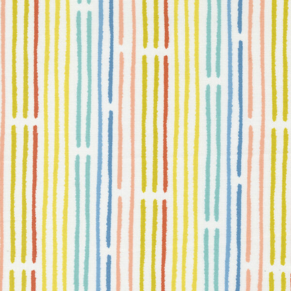 Moda - Delivered with Love - Stripes Rainbow - Paper + Cloth - 25136 11