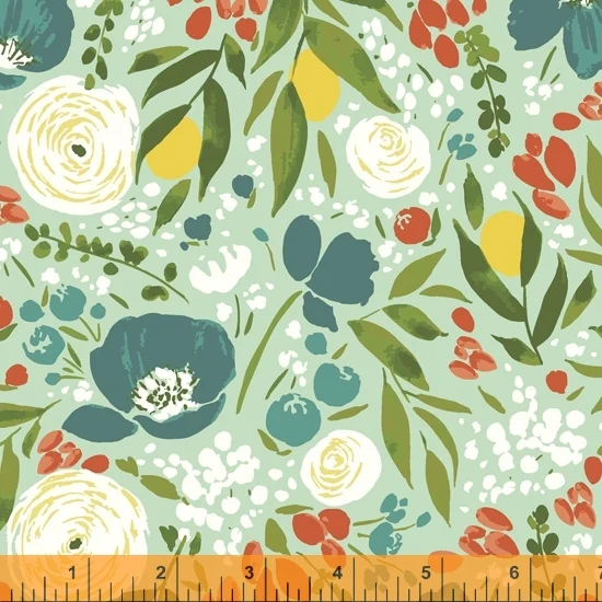 Windham - Cora - Cora Floral Aqua - Tessie Fay - 52359-2
