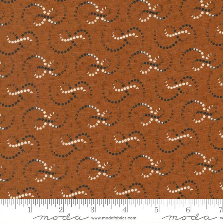 Moda - Rustic Gatherings - Swirly Dots Spice - Primitive Gatherings - 49204 12