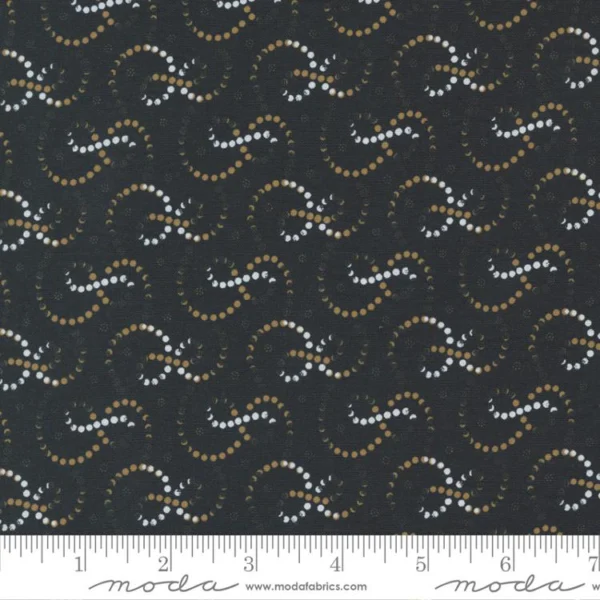 Moda - Rustic Gatherings - Swirly Dots Black - Primitive Gatherings - 49204 14